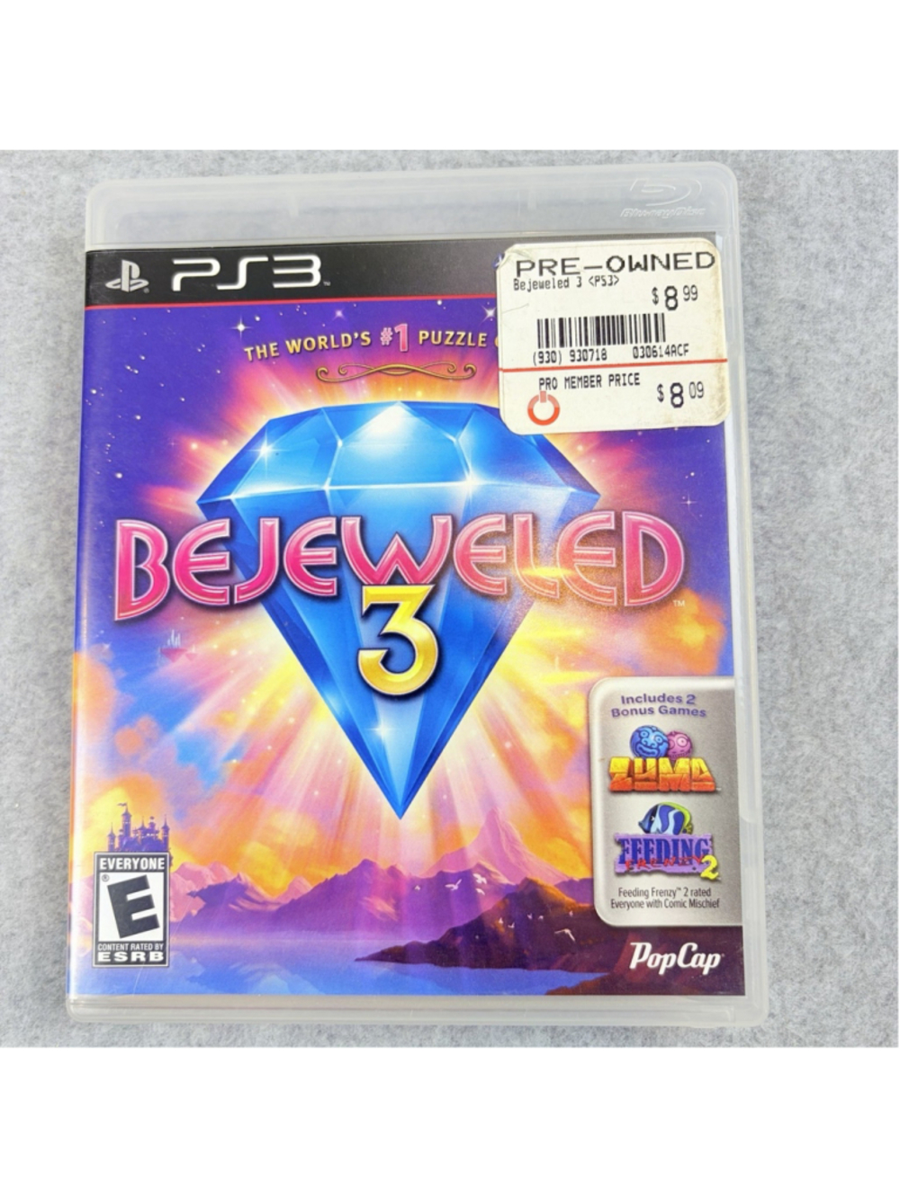 Bejeweled 3 Sony Playstation 3 PS3 Complete Tested